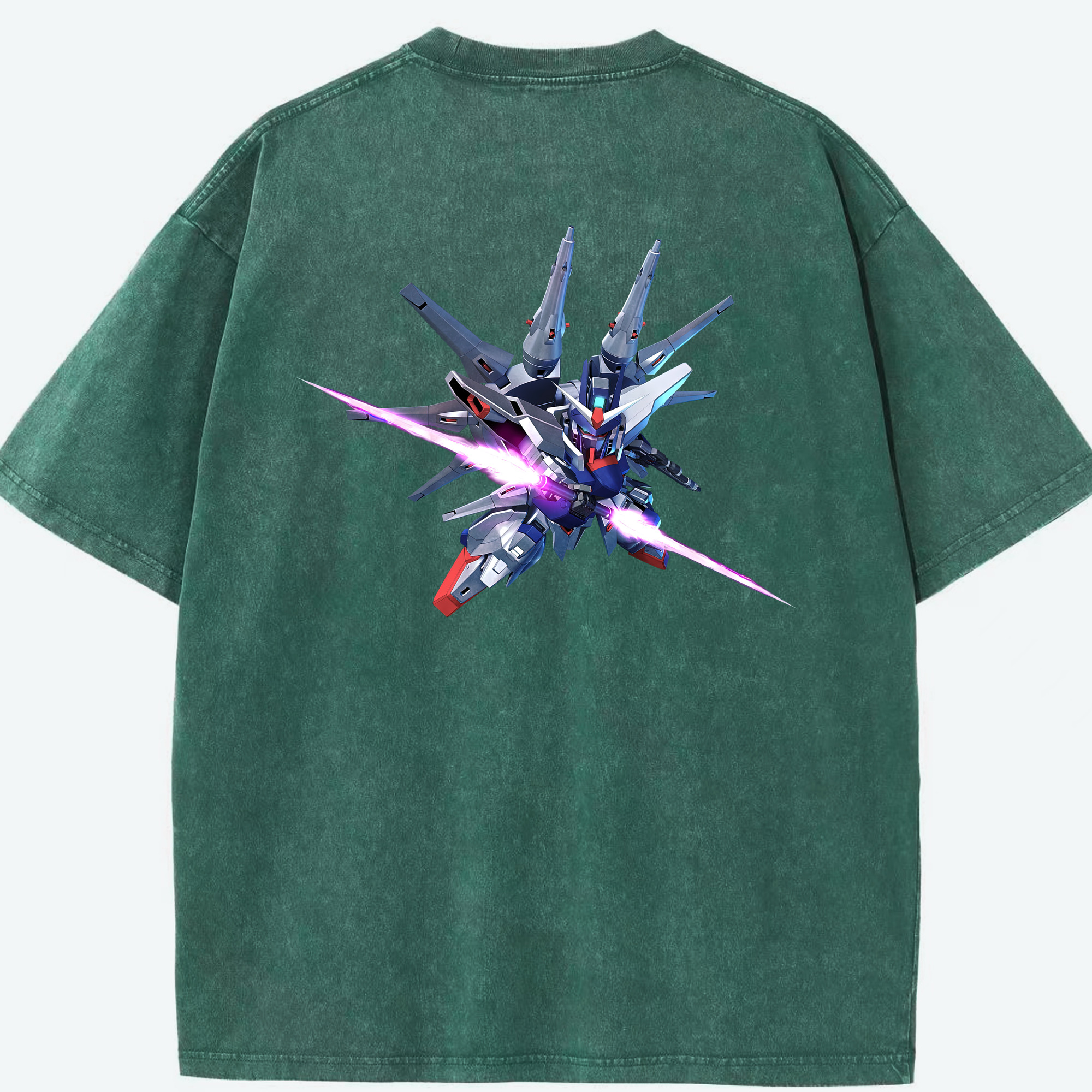 （画像用） 機動戦士ガンダム Mobile Suit Gundam 綿100% ヴィンテージ風 半袖Tシャツ（背面プリント）